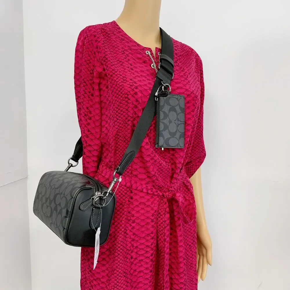 Coach CJ674 Axel Crossbody In Signature Canvas IN Charcoal